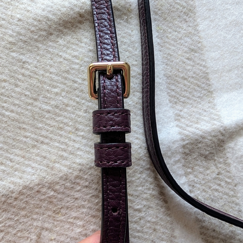 Kate Spade New York Purple Pebbled Leather Crossbody Envelope Shoulder Purse - Picture 5 of 5